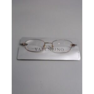 Valentino Eyeglasses Frames Rose Gold Oval Metal Made in Italy 5257 U81